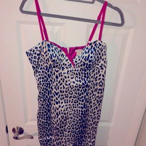 Sexy cheetah shelf bra dress